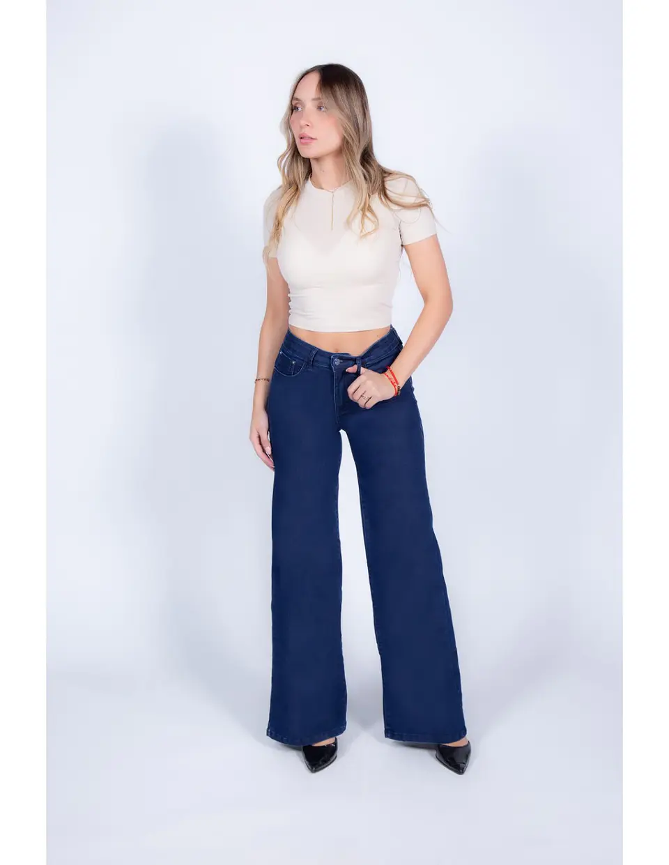 Jeans Mujer T/a Wide Leg Mohicano 433300 Denim 36 1
