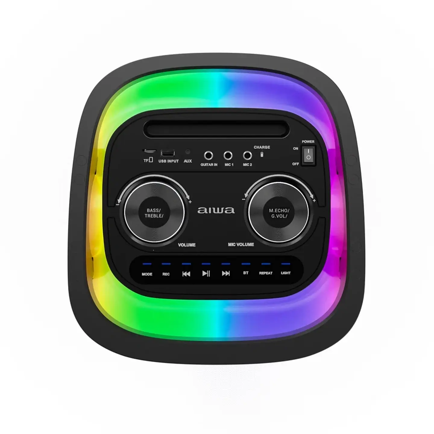 Parlante Bluetooth Portatil Aiwa Karaoke Tws Led Aw-poh5d Negro 3