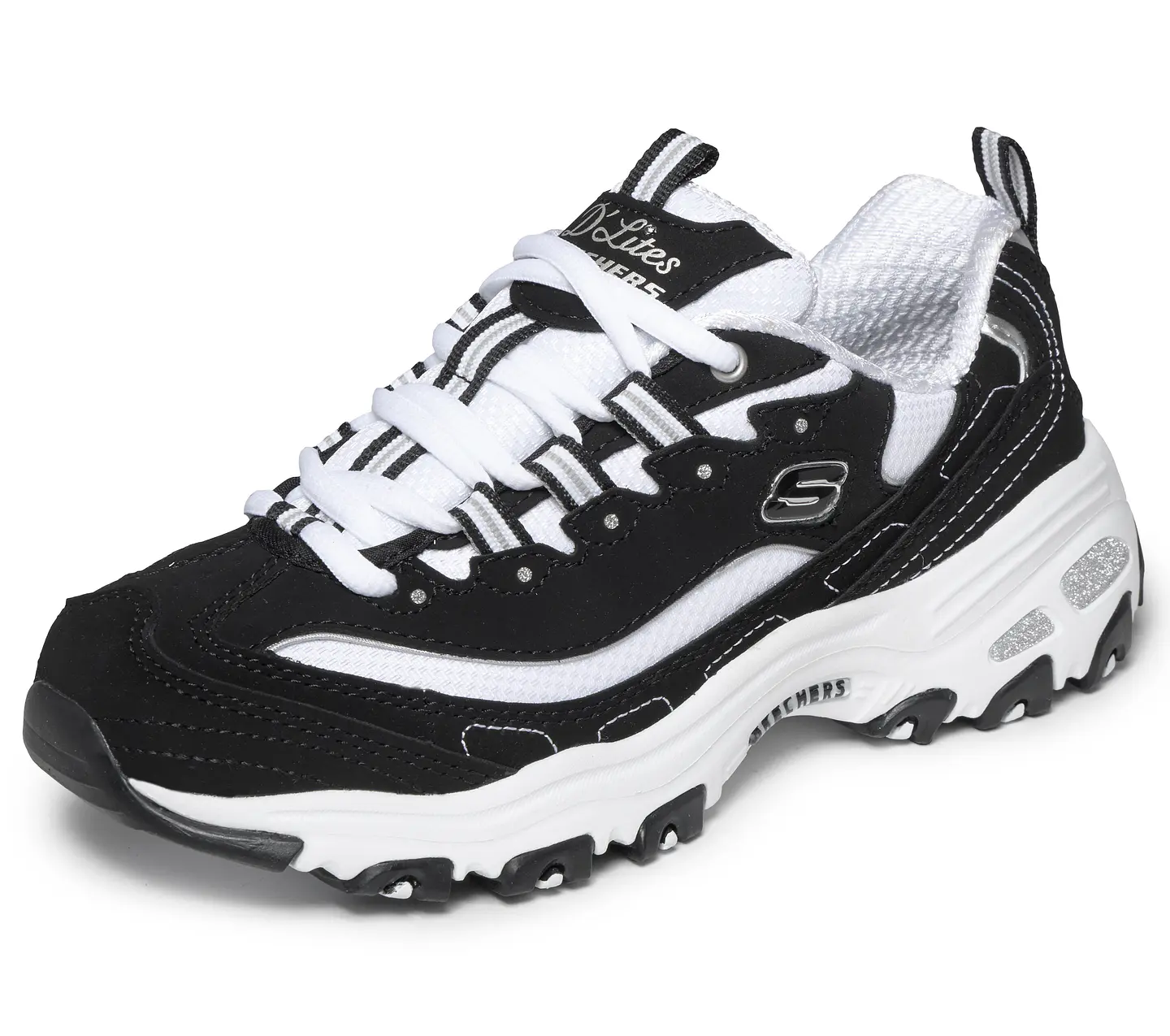 Zapatilla Mujer D´lites Biggest Fan Casual Skechers 11930-bkw Negro-blanco 35 3