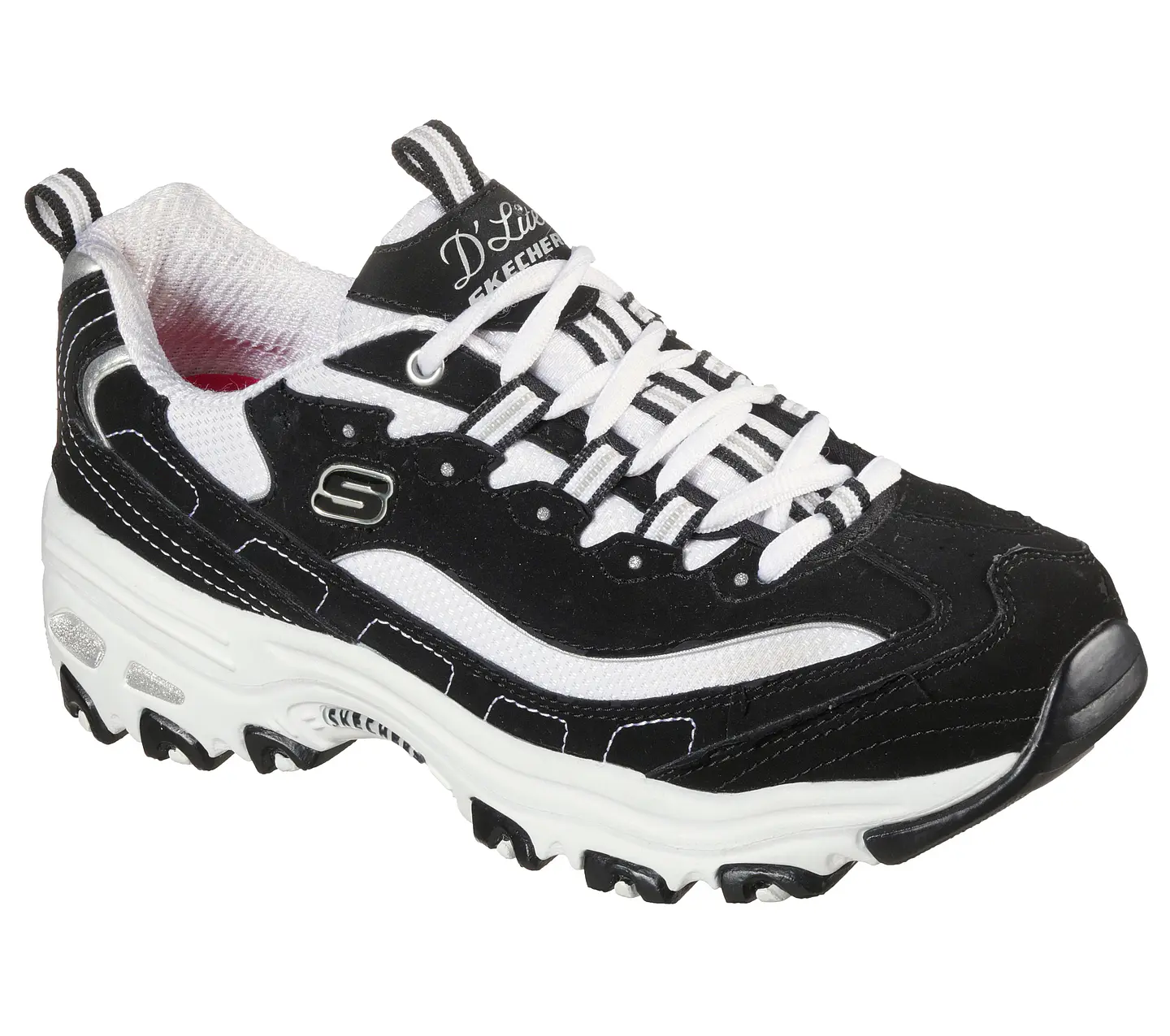 Zapatilla Mujer D´lites Biggest Fan Casual Skechers 11930-bkw Negro-blanco 35 5