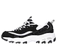 Zapatilla Mujer D´lites Biggest Fan Casual Skechers 11930-bkw Negro-blanco 35 - Miniatura 6