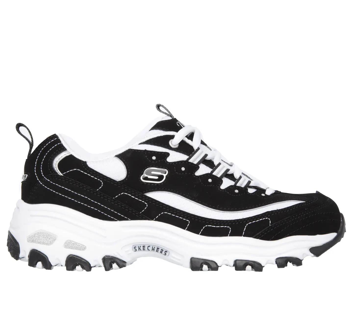 Zapatilla Mujer D´lites Biggest Fan Casual Skechers 11930-bkw Negro-blanco 35 1