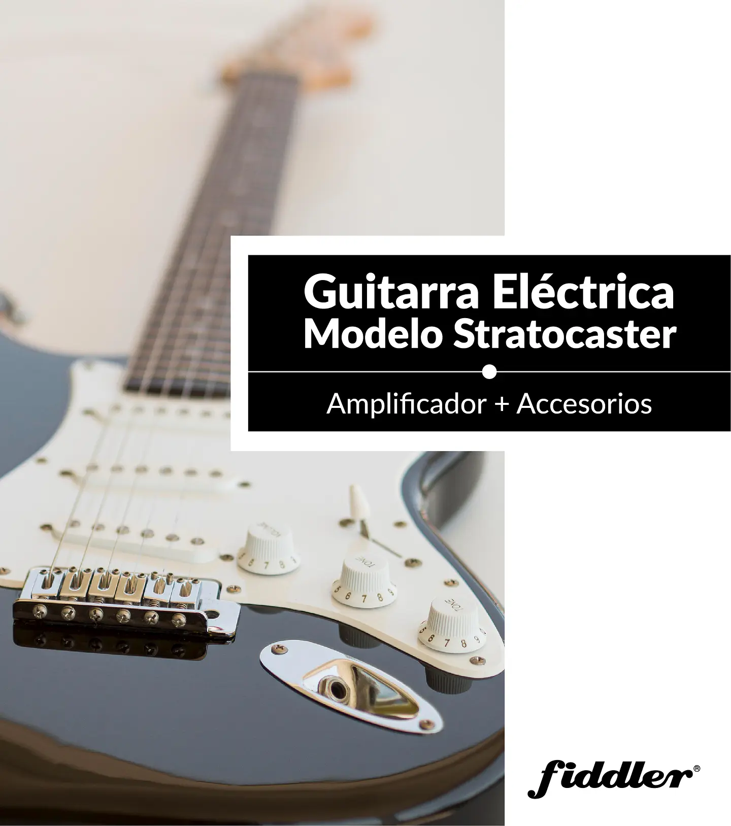 Combo Guit. Electrica Negra Fiddler Macrotel Fd-cga05b 2