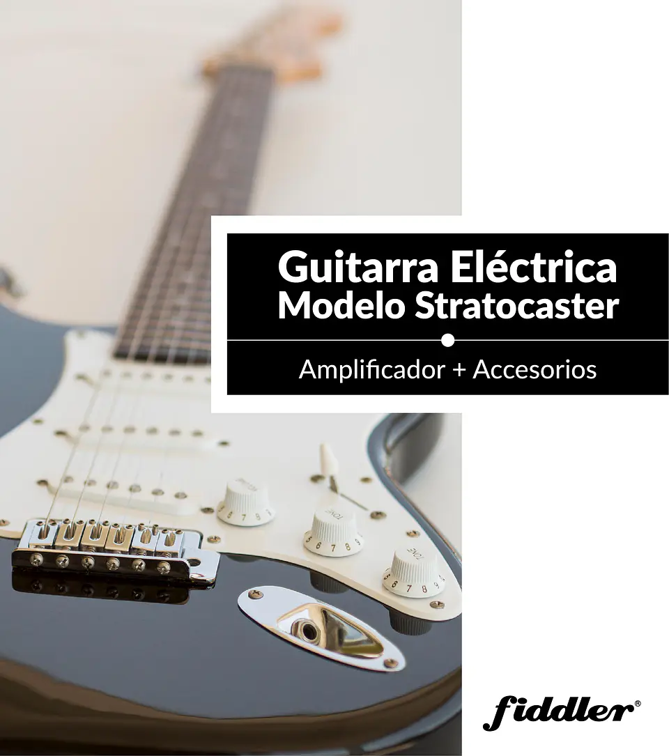 Combo Guit. Electrica Negra Fiddler Macrotel Fd-cga05b 2
