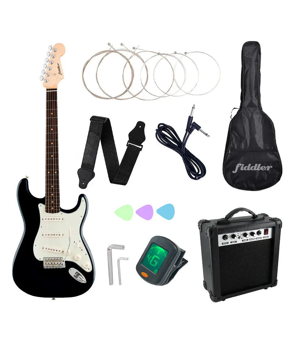 Combo Guit. Electrica Negra Fiddler Macrotel Fd-cga05b 5
