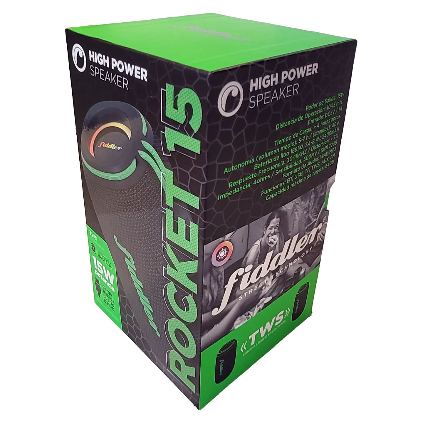 Parlante Portatil Rocket 15w Macrotel Fd-266bt 4