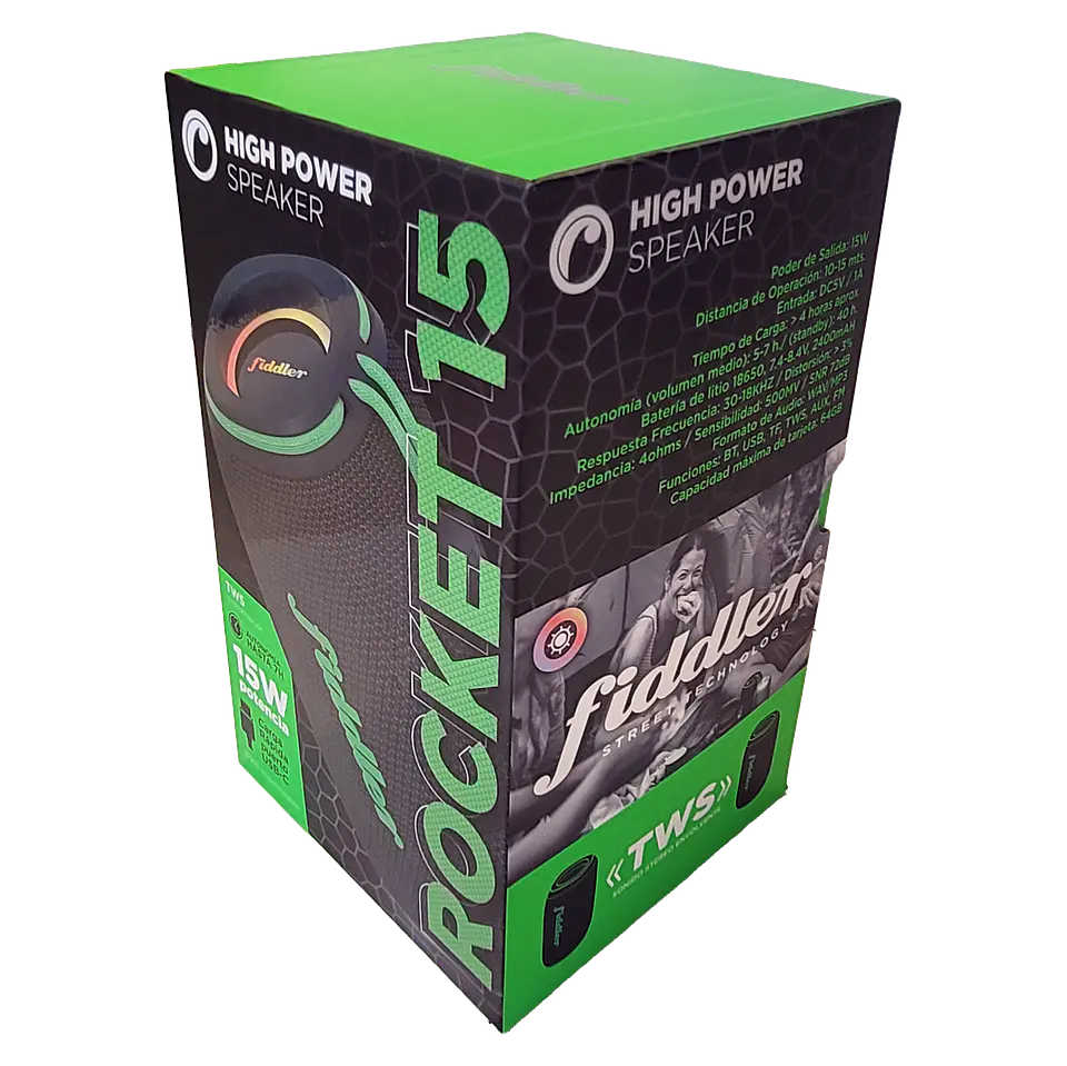 Parlante Portatil Rocket 15w Macrotel Fd-266bt 4
