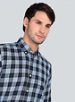 Camisa Hombre M/l Cuadros S/b Arrow Cm33046nb Navy S - Miniatura 3