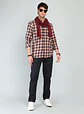 Camisa Hombre M/l Cuadros S/b Arrow Cm33046na Naranja S - Miniatura 2