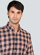 Camisa Hombre M/l Cuadros S/b Arrow Cm33046na Naranja S - Miniatura 3