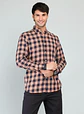 Camisa Hombre M/l Cuadros S/b Arrow Cm33046na Naranja S - Miniatura 1