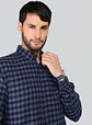Camisa Hombre M/l Cuadros S/b Arrow Cm33018az Azul S - Miniatura 3