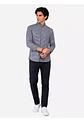 Camisa Hombre M/l Cuadrille S/b Arrow Cm33015az Azul S - Miniatura 1