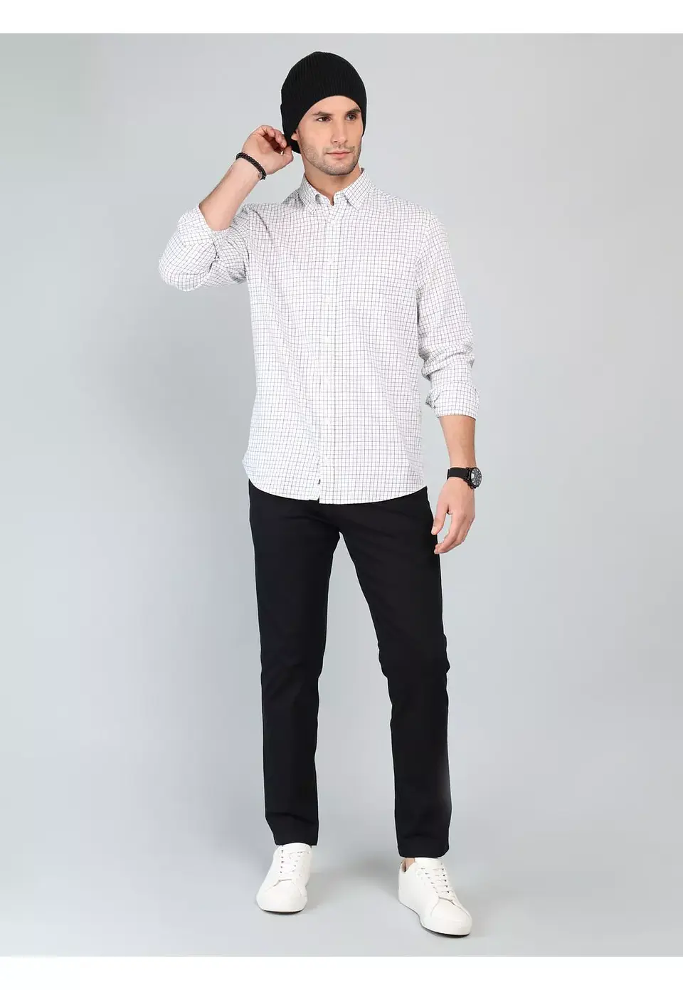 Camisa Hombre M/l Cuadros C/b Arrow Cm33004ve Verde S 3