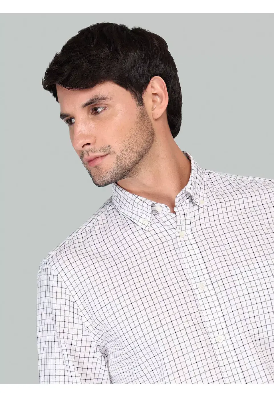 Camisa Hombre M/l Cuadros C/b Arrow Cm33004ve Verde S 4
