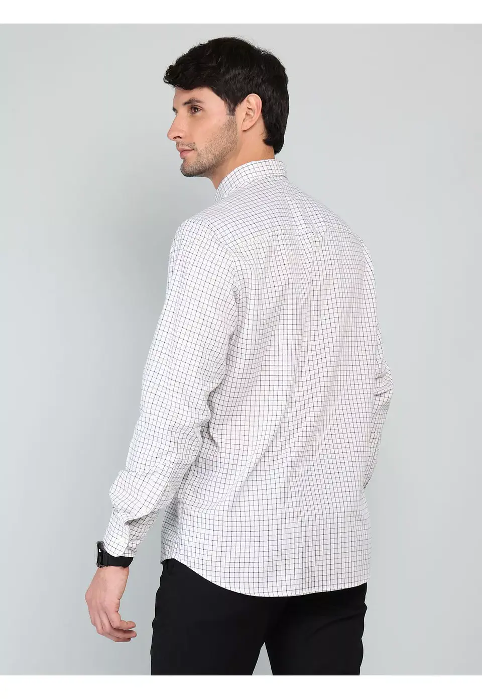 Camisa Hombre M/l Cuadros C/b Arrow Cm33004ve Verde S 5