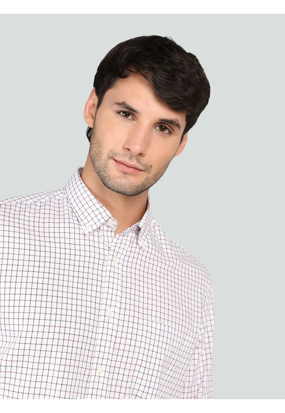 Camisa Hombre M/l Cuadros C/b Arrow Cm33004ro Rojo S 1