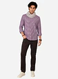 Camisa Hombre M/l Cuadrille S/b Arrow Cm33015bu Burdeo S - Miniatura 3