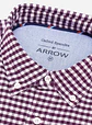 Camisa Hombre M/l Cuadrille S/b Arrow Cm33015bu Burdeo S - Miniatura 5