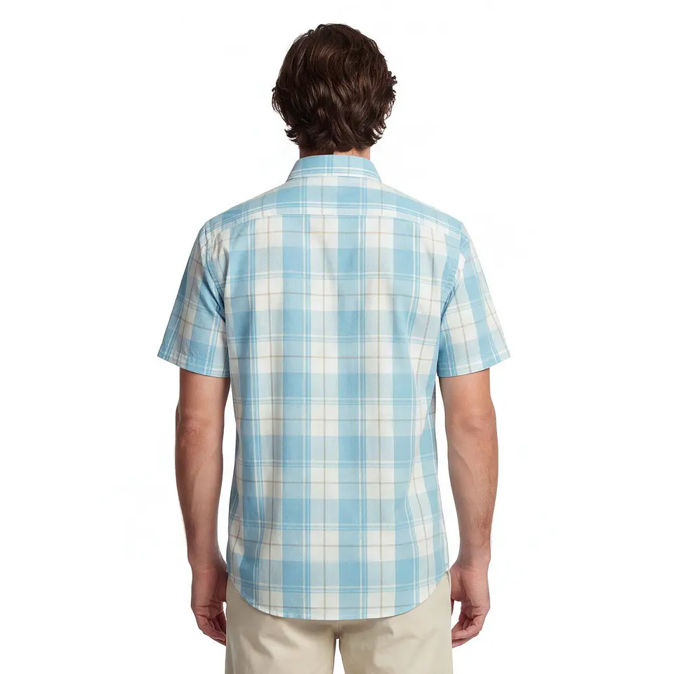 Camisa Hombre M/c Cuadros Regular Fit Alg/poly Edimburgo Potros Ptv725082n-5 Rojo S Ptv725082n-554 2