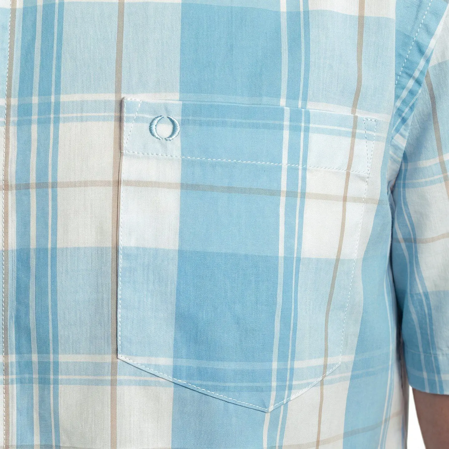 Camisa Hombre M/c Cuadros Regular Fit Alg/poly Edimburgo Potros Ptv725082n-5 Rojo S Ptv725082n-554 3