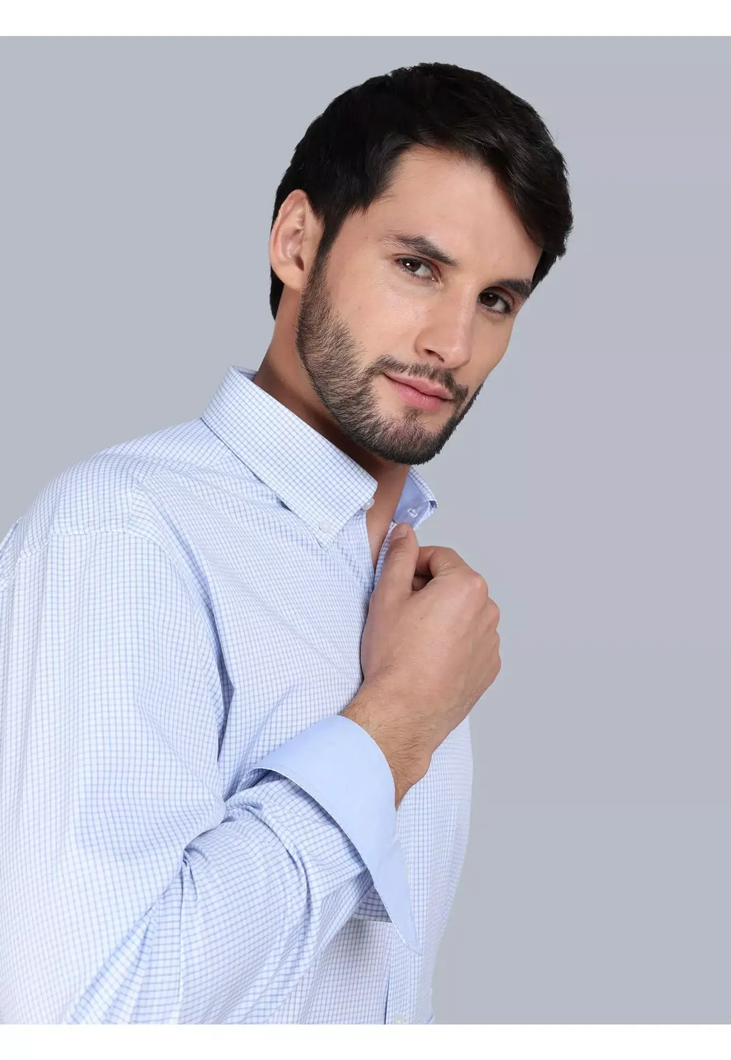 Camisa Hombre M/l Vestir Cuadrille Spandex Slim Fit Arrow Arm0506bl Blanco 15 1/2 2