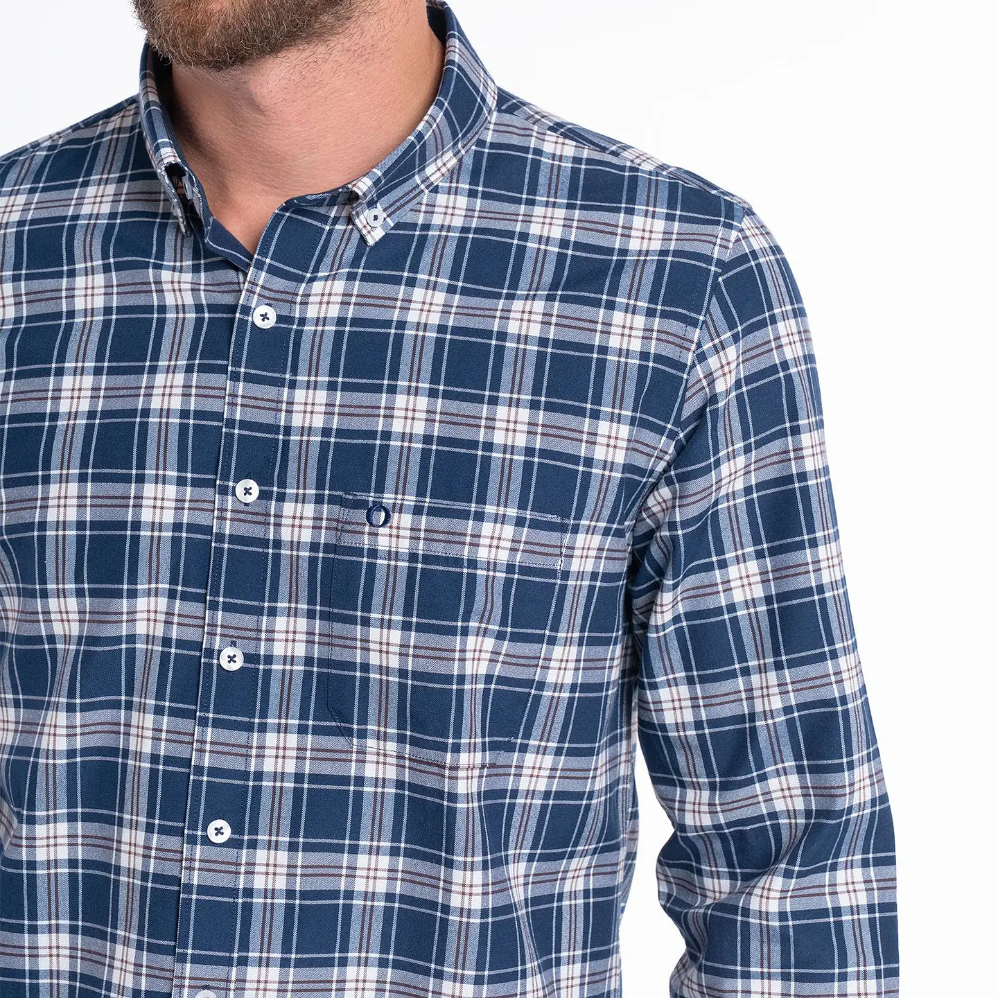 Camisa Hombre M/l Tailored Fit Cuadros Oxford C/bols. Leon Potros Pti601404n  4