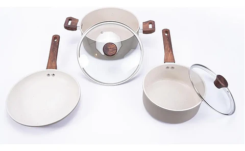 Bateria Cocina 5p A.forj Alessandria Verde Doral Menaje Batalal5p
