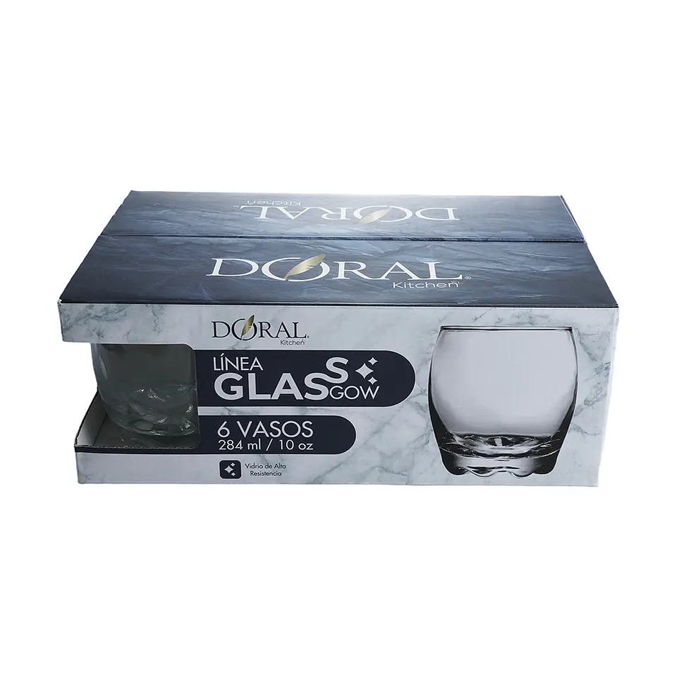 Set 6vasos Bajo Bossa Doral Menaje S6vgbo284 3