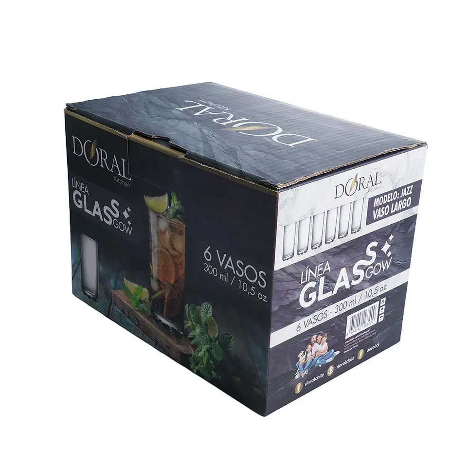 Set 6vasos Alto Jazz Doral Menaje S6vgja300 2