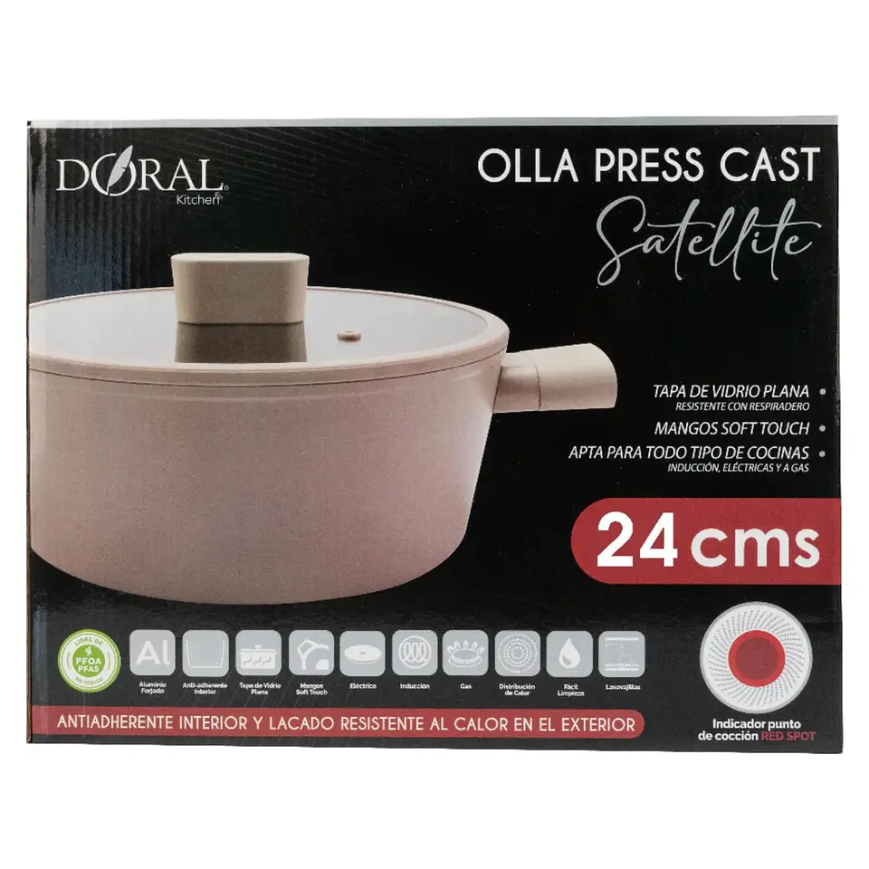 Cacerola Alum Fund. 24cm Doral Menaje Marfil 4