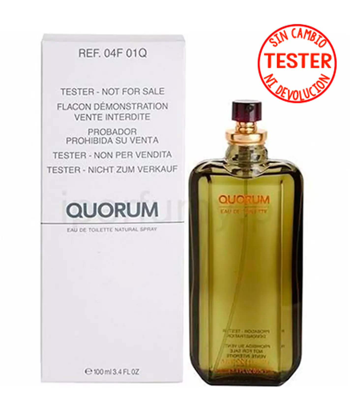 QUORUM EDT 100 ML TESTER (PROBADOR) SIN TAPA - PUIG 1
