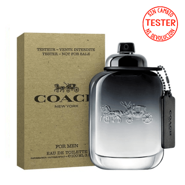 COACH FOR MEN EDT 100 ML (TESTER-PROBADOR) - COACH 