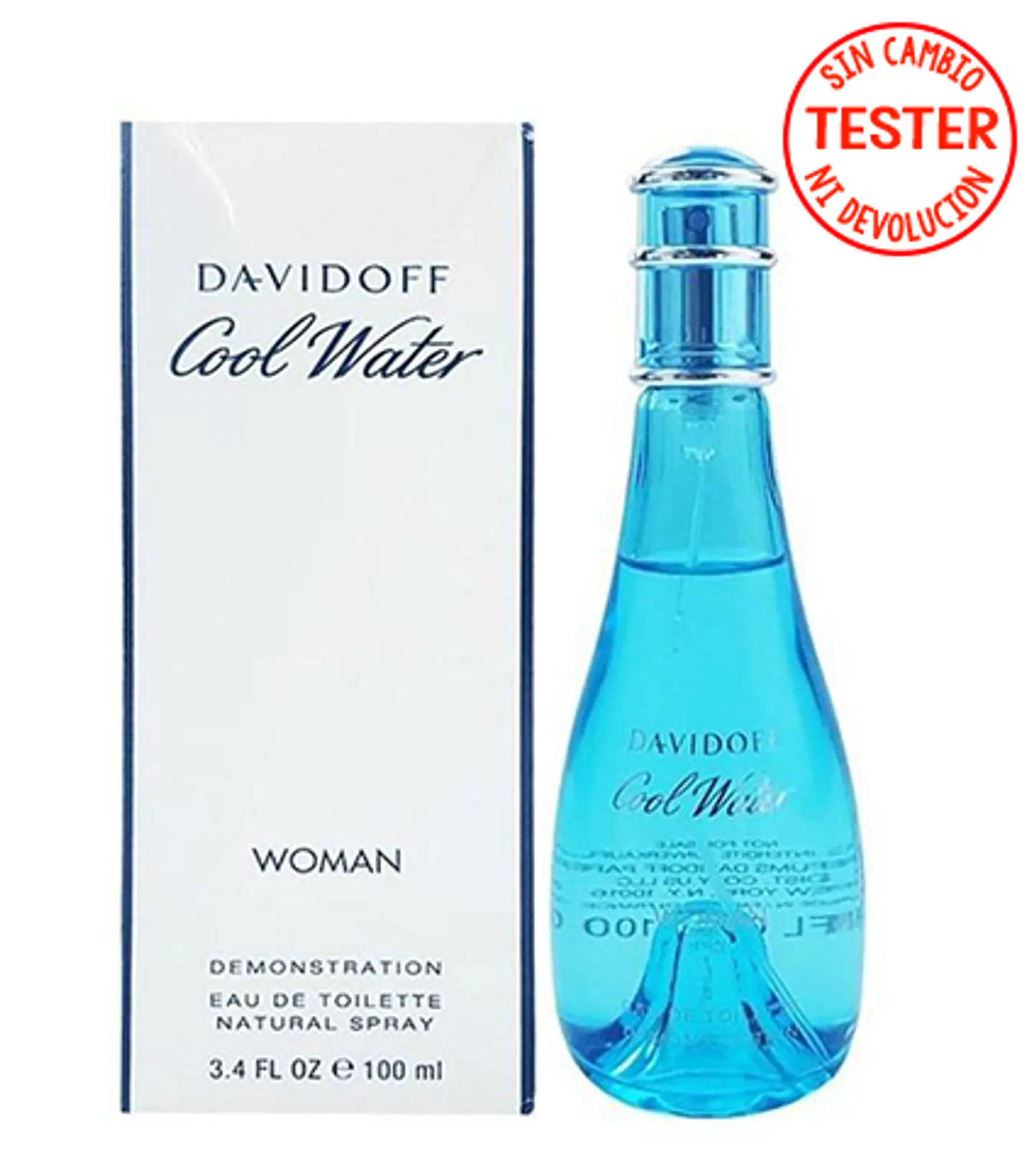 COOL WATER WOMAN EDT 100 ML (TESTER-SIN TAPA) - DAVIDOFF 1