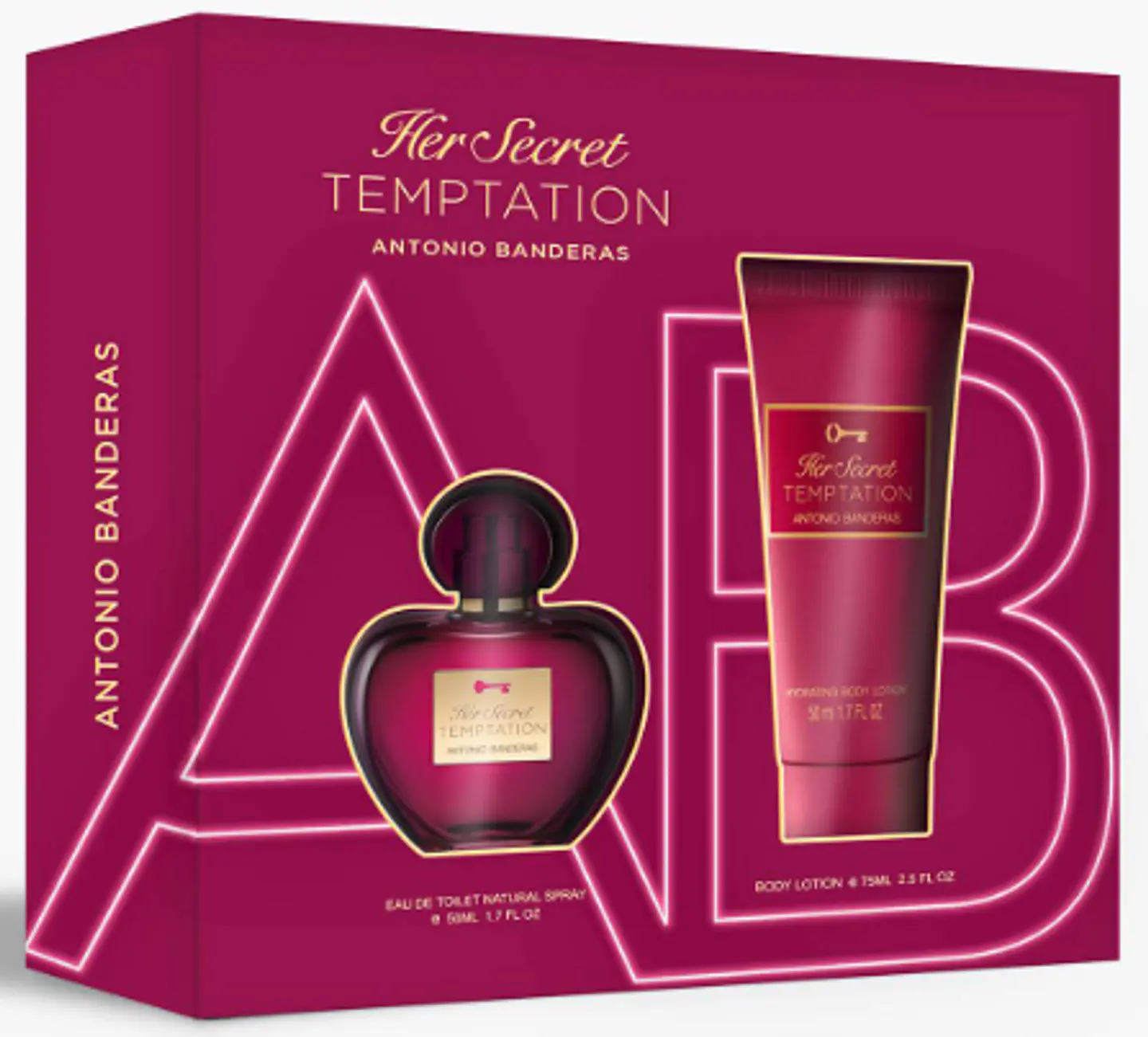 HER SECRET TEMPTATION EDT 50 ML + HYDRATING BODY LOTION 75 ML - ANTONIO BANDERAS 1