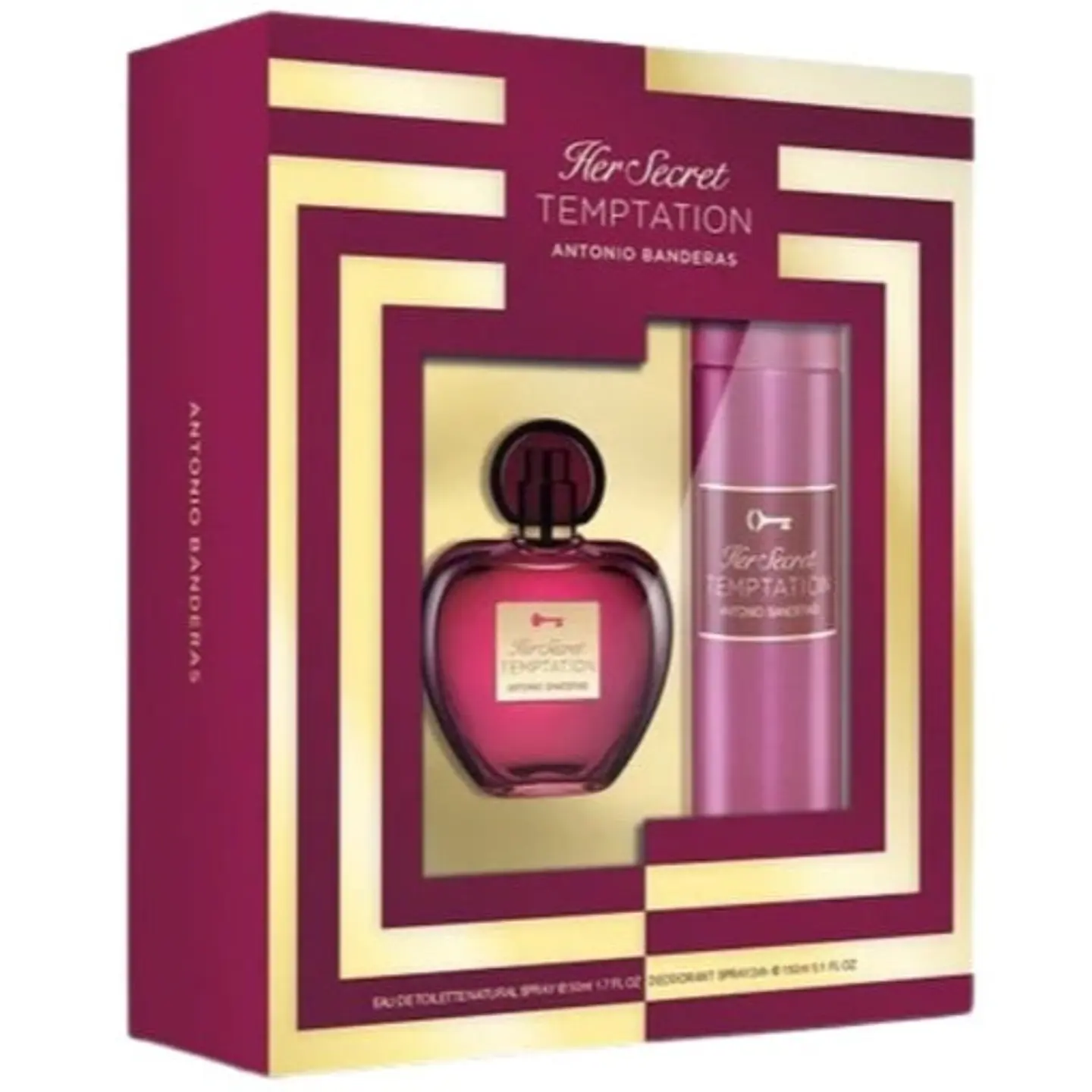 HER SECRET TEMPTATION EDT 50 ML + DEO 150 ML  ESTUCHE - ANTONIO BANDERAS 1