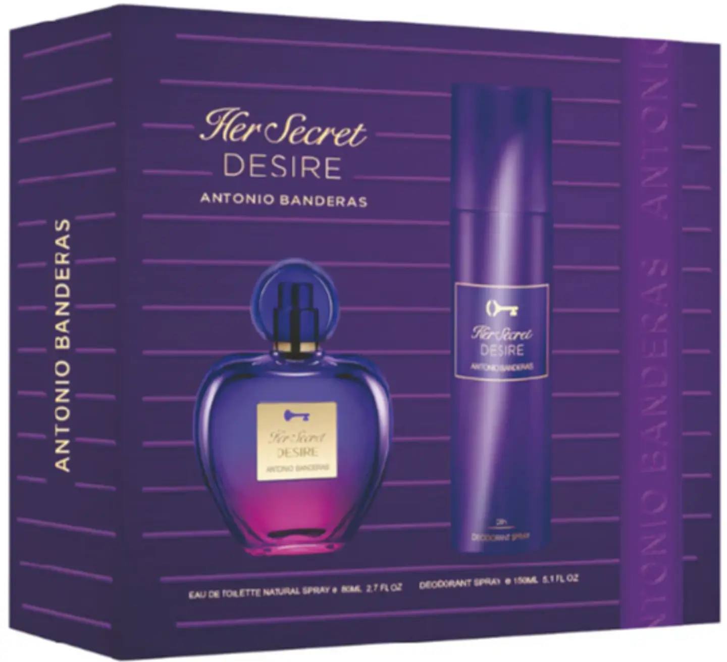 HER SECRET DESIRE EDT 80 ML + DEO 150 ML ESTUCHE - ANTONIO BANDERAS 1