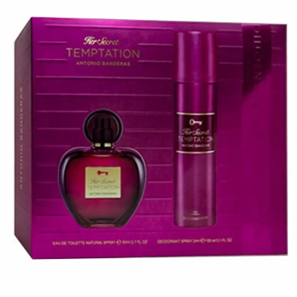 HER SECRET TEMPTATION EDT 80 ML  + DEO 150 ML  ESTUCHE -  ANTONIO BANDERAS 1