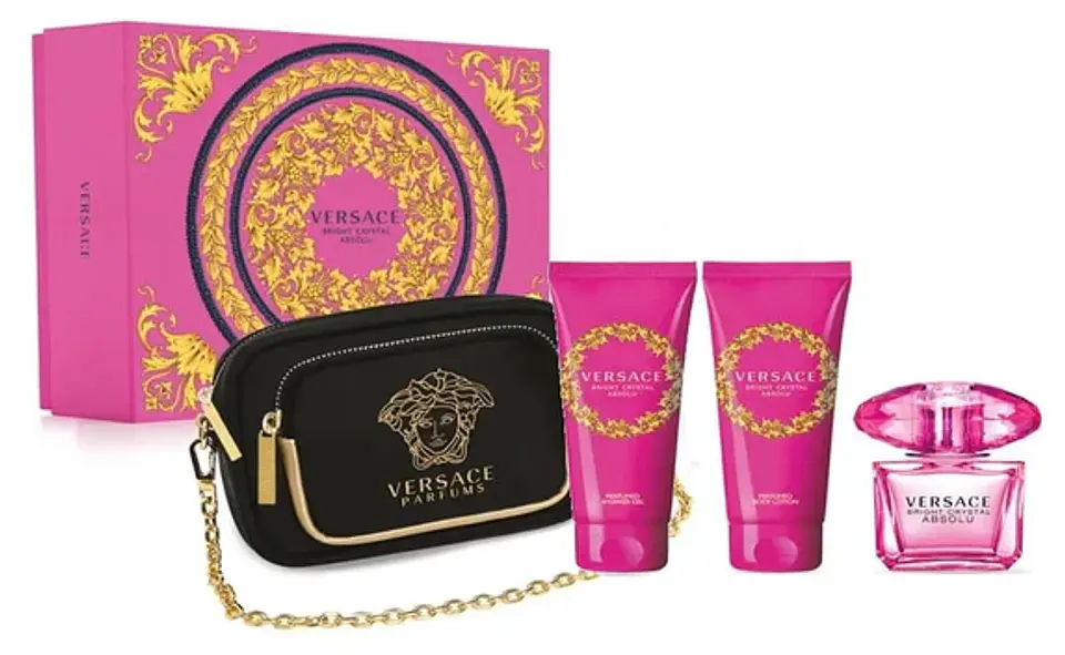 BRIGHT CRYSTAL ABSOLU EDP 90 ML + SHOWER GEL 100 ML + BODY LOTION 100 ML + BOLSO - ESTUCHE - VERSACE 1