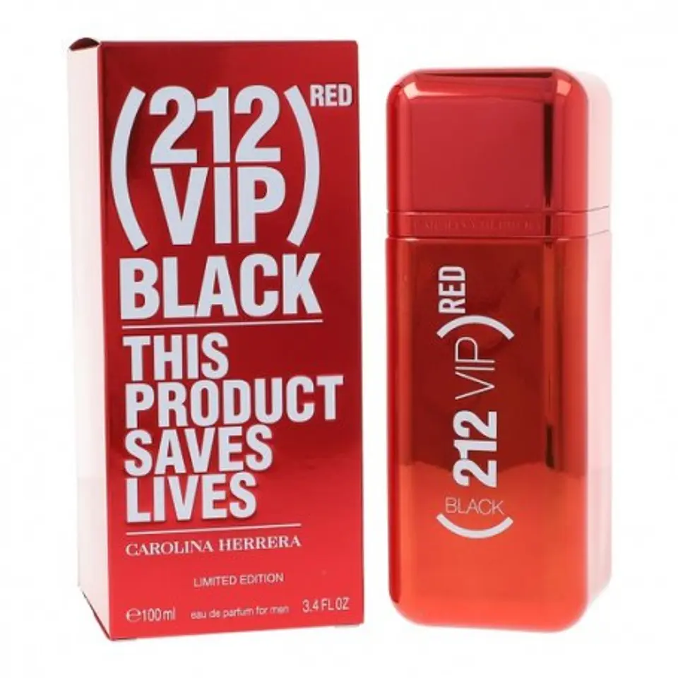 212 VIP BLACK RED EDP FOR MEN 100 ML - EDICIÓN LIMITADA - CAROLINA HERRERA 1