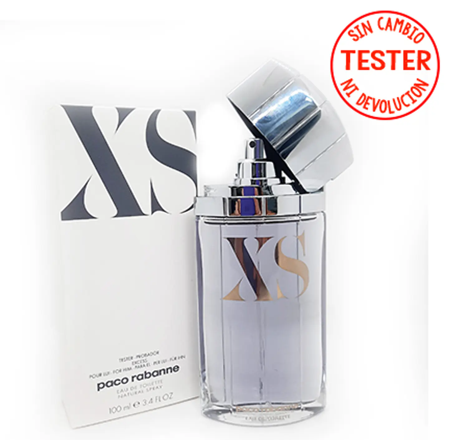 XS EXCESS MEN EDT 100 ML (ENVASE ANTIGUO) TESTER - PROBADOR- PACO RABANNE 1