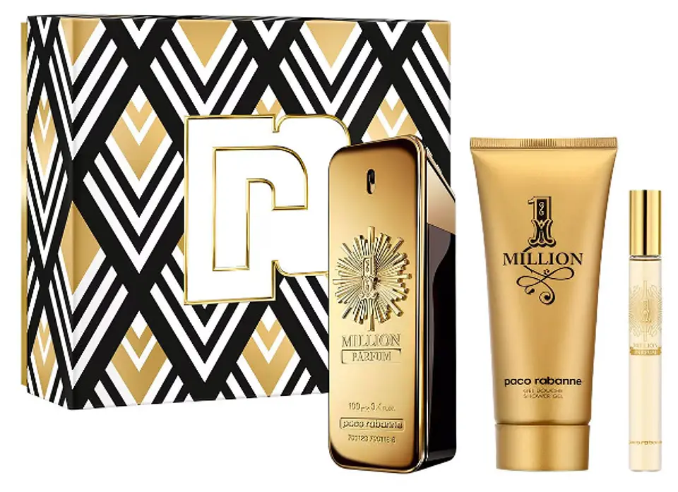 1 MILLION PARFUM 100 ML + SHOWER GEL 100 ML + TRAVEL 10 ML ESTUCHE - PACO RABANNE 1