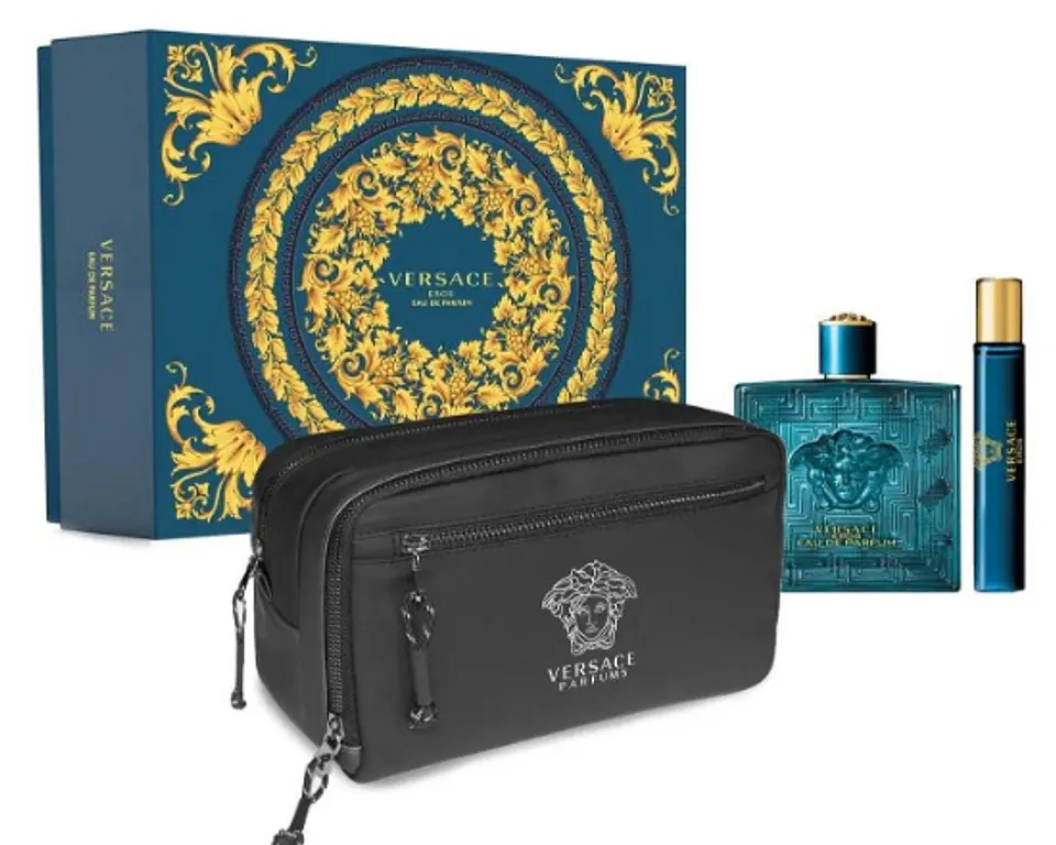 EROS DE VERSACE HOMME EAU DE PARFUM 100 ML + TRAVEL EDP 10 ML + BOLSO ESTUCHE- VERSACE 1
