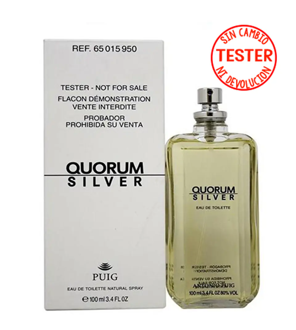 QUORUM SILVER EDT 100 ML (TESTER SIN TAPA)- PUIG 1