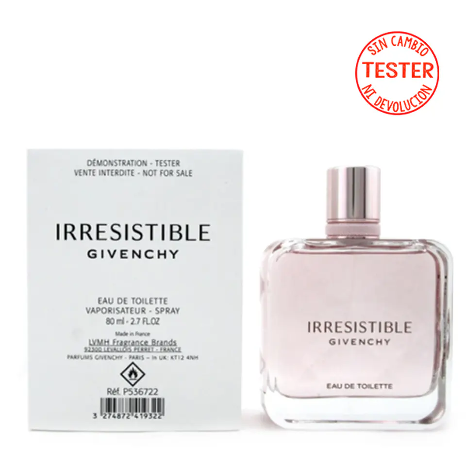 IRRESISTIBLE EDT 80 ML FOR WOMAN (TESTER - PROBADOR) - GIVENCHY 1