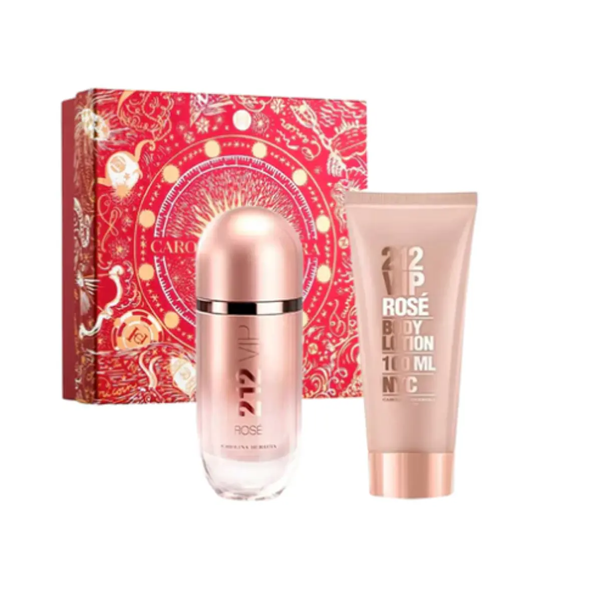 212 VIP ROSE EDP 80 ML + BODY LOTION 100 ML ESTUCHE - CAROLI