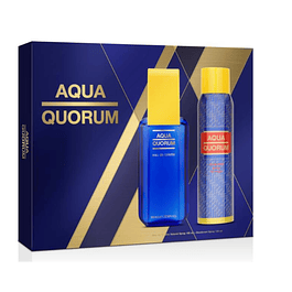 AQUA QUORUM EDT 100 ML + DEO 150 ML ESTUCHE - PUIG