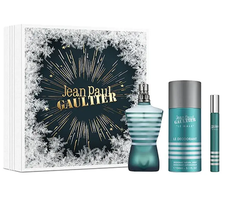 LE MALE EDT 75 ML + TRAVEL 10 ML + DEO 150 ML ESTUCHE - JEAN PAUL GAULTIER 1