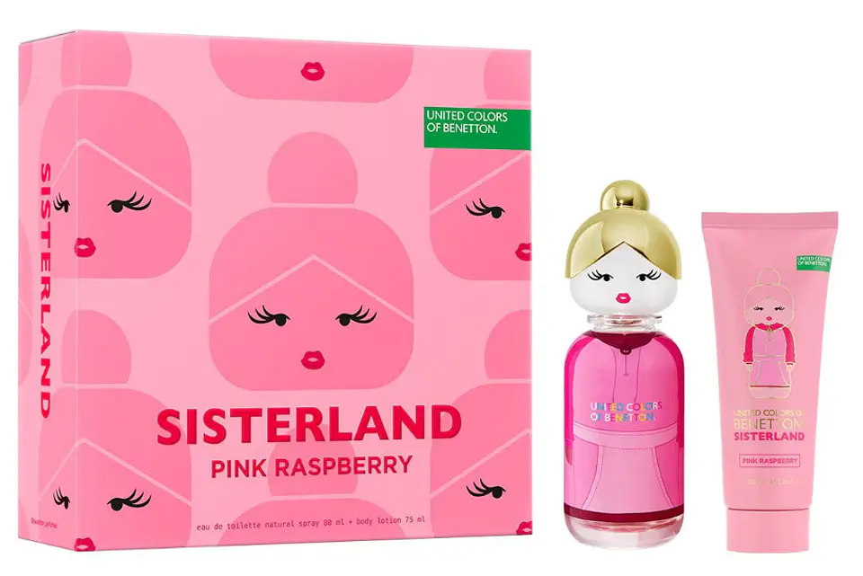 SISTERLAND PINK RASPBERRY EDT 80 ML + BODY LOTION 75 ML - BENETTON 1