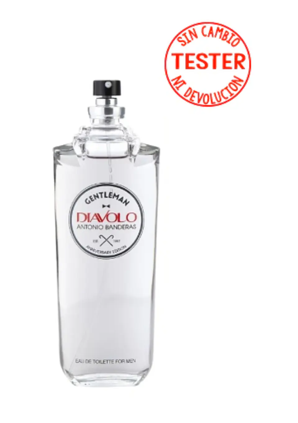 DIAVOLO GENTELMAN EDT 100 ML FOR MEN  (TESTER - SIN TAPA) - ANTONIO BANDERAS 1